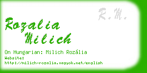 rozalia milich business card