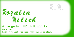 rozalia milich business card
